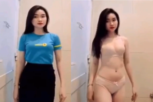 Gái đẹp điện máy xanh eo thon