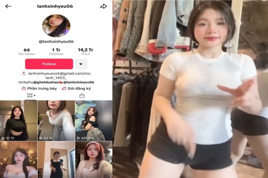 Tiktoker Lanhxinhyeu sex với anh cu khủng hỏng bím